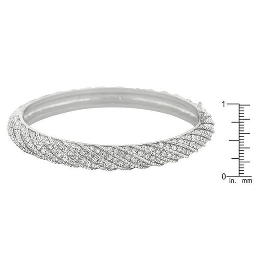 Twisting Clear Crystal Bangle Bracelet Bracelets JGI   