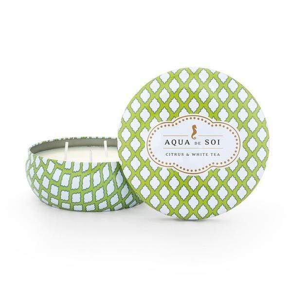 Aqua de SOi Citrus &amp; White Tea 21oz Tin Candles JGI   