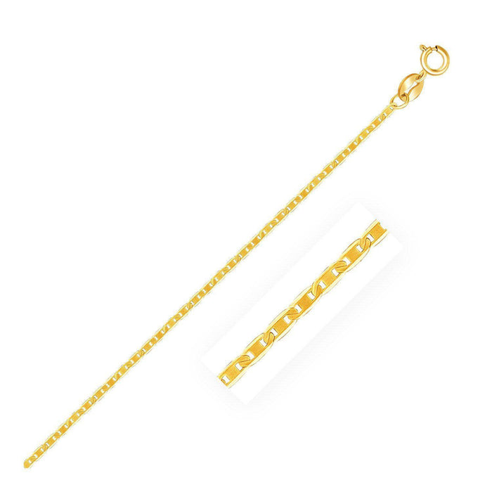 10k Yellow Gold Mariner Link Chain 1.2mm Chains Angelucci Jewelry   