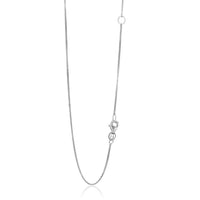 Thumbnail for 14k White Gold Adjustable Box Chain 0.8mm Chains Angelucci Jewelry   