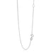14k White Gold Adjustable Cable Chain 1.1mm Chains Angelucci Jewelry   