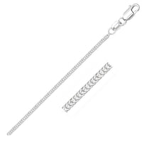 Thumbnail for 14k White Gold Foxtail 1.0mm Chain Chains Angelucci Jewelry   