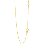 Thumbnail for 14k Yellow Gold Adjustable Box Chain 0.6mm Chains Angelucci Jewelry   