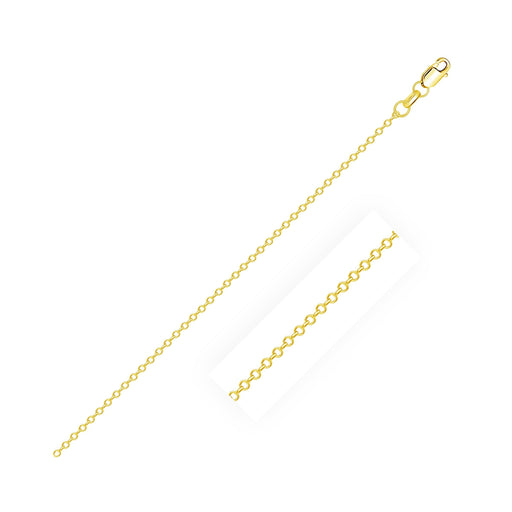 14k Yellow Gold Cable Link Chain 0.8mm Chains Angelucci Jewelry   