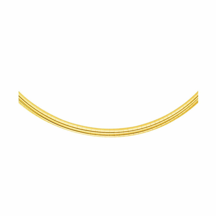 14k Yellow Gold Chain in a Classic Omega Design (4 mm) Chains Angelucci Jewelry   