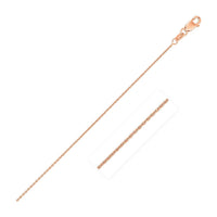 Thumbnail for 14k Pink Gold Oval Cable Link Chain 0.6mm Chains Angelucci Jewelry   