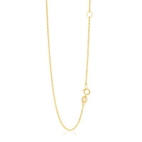 Thumbnail for 14k Yellow Gold Adjustable Singapore Chain 1.1mm Chains Angelucci Jewelry   