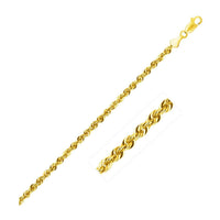 Thumbnail for 2.5mm 14k Yellow Gold Light Rope Chain Chains Angelucci Jewelry   