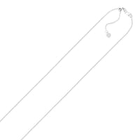 Thumbnail for 14k White Gold Adjustable Cable Chain 0.9mm Chains Angelucci Jewelry   