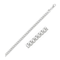 Thumbnail for 5.3mm 14k White Gold Light Miami Cuban Chain Chains Angelucci Jewelry   