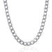 Rhodium Plated 11.6mm Sterling Silver Curb Style Chain Chains Angelucci Jewelry   