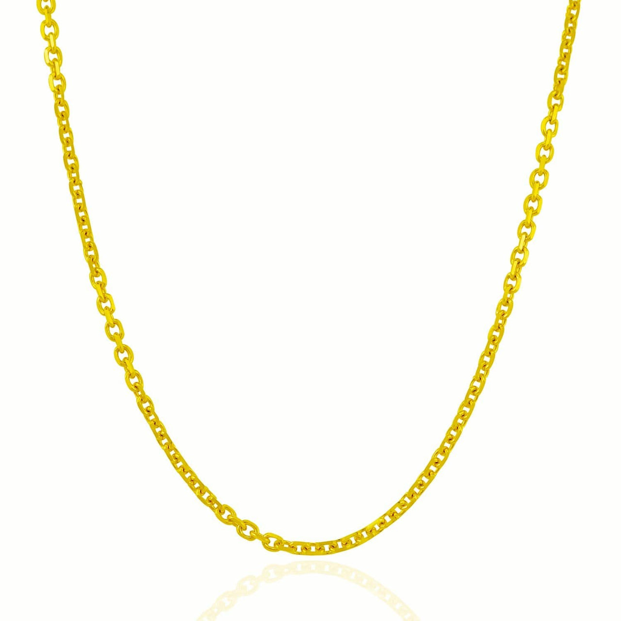 3.1mm 14k Yellow Gold Cable Link Chain Chains Angelucci Jewelry   