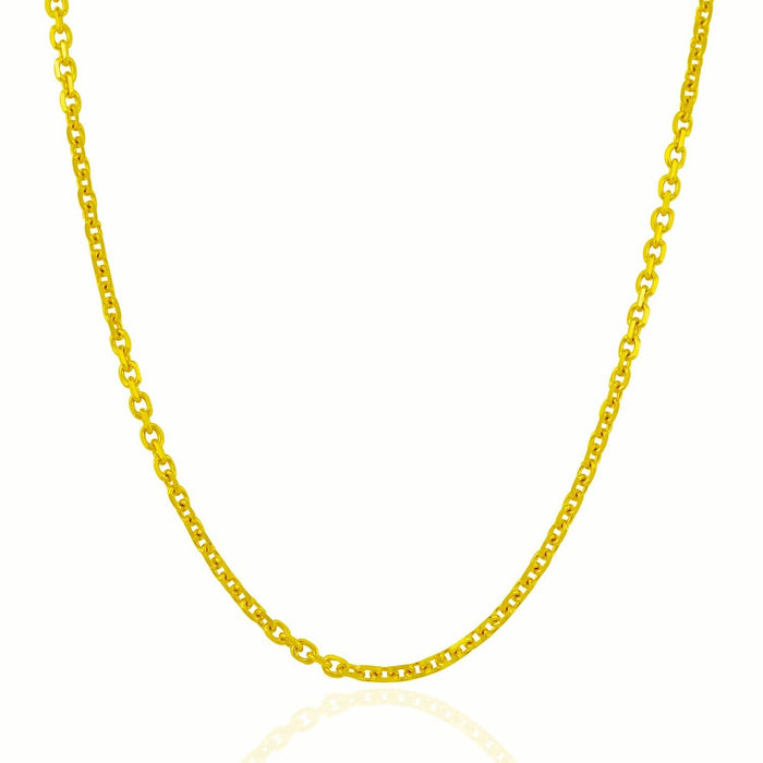 3.1mm 14k Yellow Gold Cable Link Chain Chains Angelucci Jewelry   