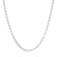 Thumbnail for 3.5mm Sterling Silver Rhodium Plated Flat Mariner Chain Chains Angelucci Jewelry   