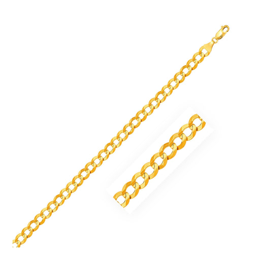 3.6mm 14k Yellow Gold Solid Curb Chain Chains Angelucci Jewelry   