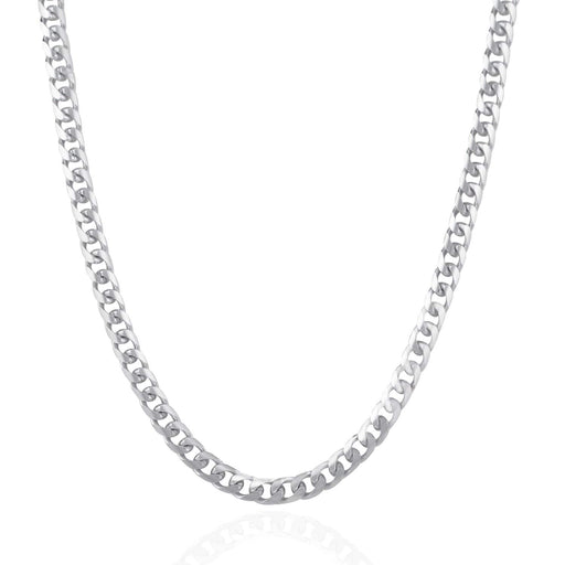 4.4mm 14k White Gold Solid Miami Cuban Chain Chains Angelucci Jewelry   