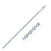 Thumbnail for Sterling Silver 3.6mm Diamond Cut Rope Style Chain Chains Angelucci Jewelry   