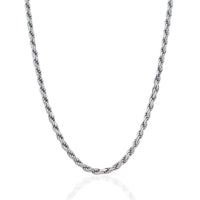 Thumbnail for Sterling Silver 3.6mm Diamond Cut Rope Style Chain Chains Angelucci Jewelry   