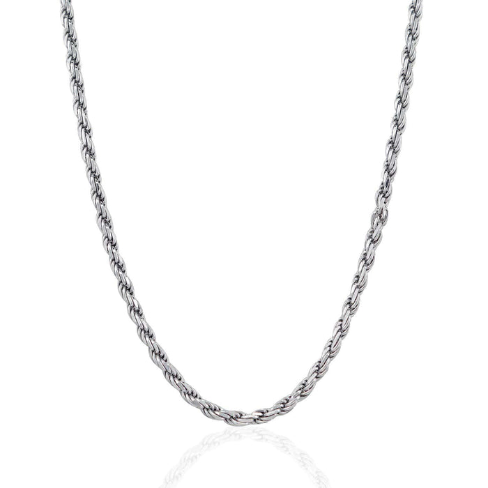 Sterling Silver 3.6mm Diamond Cut Rope Style Chain Chains Angelucci Jewelry   