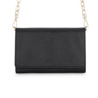 Thumbnail for Carly Black Leather Purse Clutch With Gold Chain Crossbody Clutches JGI   