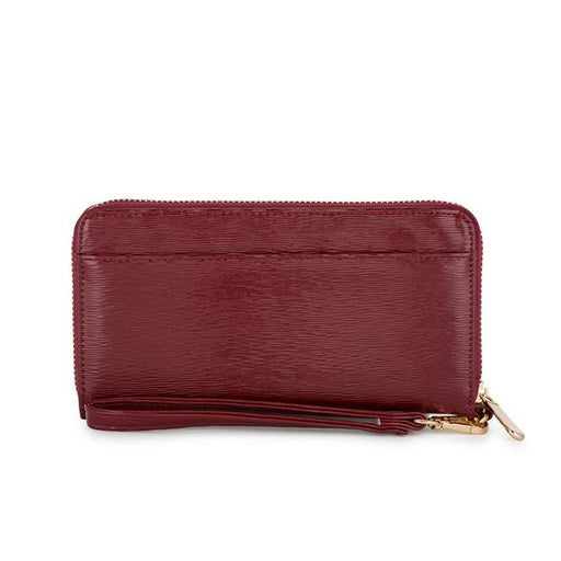 Kate Burgundy Faux Textured Leather Clutch Clutches JGI   