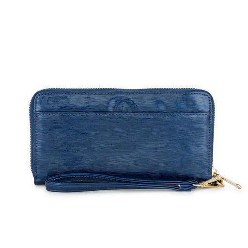 Kate Navy Faux Textured Leather Clutch Clutches JGI   