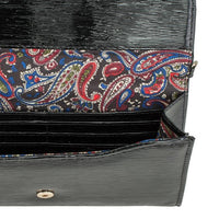 Thumbnail for Laney Black Textured Faux Leather Clutch With Gold Chain Strap Clutches JGI   