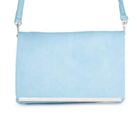 Thumbnail for Martha Blue Leather Purse Clutch With Silver Hardware Clutches JGI   