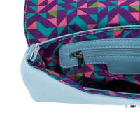 Thumbnail for Martha Blue Leather Purse Clutch With Silver Hardware Clutches JGI   