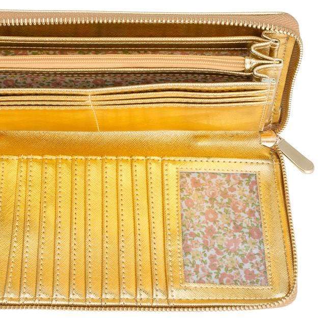 Martha Gold Faux Leather Clutch Clutches JGI   