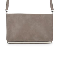 Thumbnail for Martha Taupe Faux Leather Purse Clutch With Silver Hardware Clutches JGI   