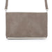 Martha Taupe Faux Leather Purse Clutch With Silver Hardware Clutches JGI   