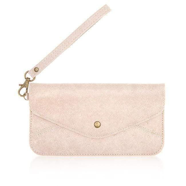 Nyla Blush Faux Leather Clutch Clutches JGI   