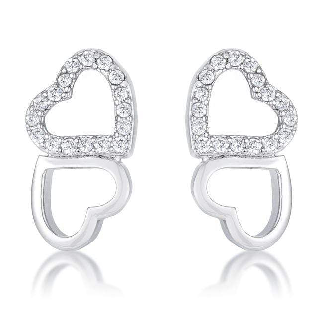 Double Hearts Stud Earrings Earrings JGI   