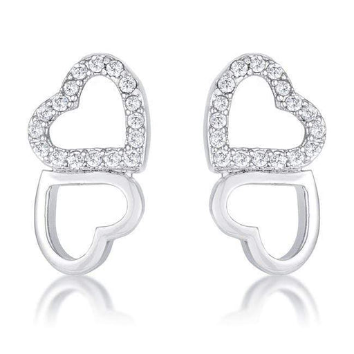 Double Hearts Stud Earrings Earrings JGI   