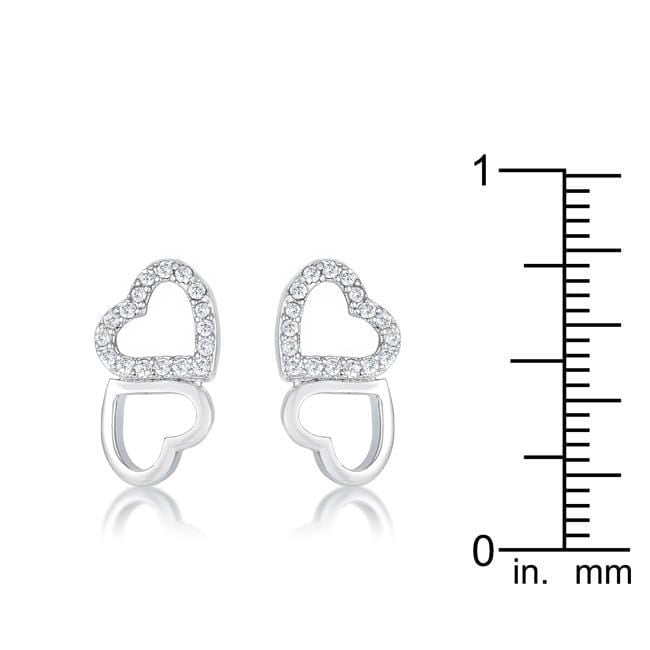 Double Hearts Stud Earrings Earrings JGI   