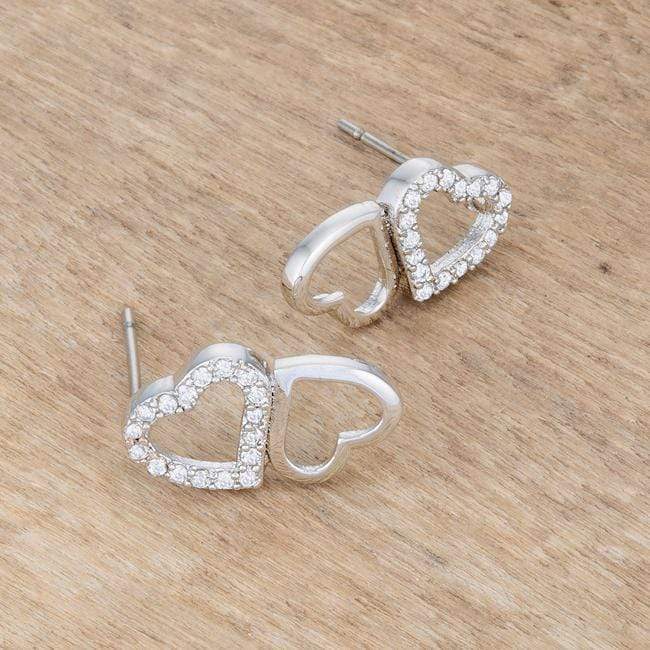 Double Hearts Stud Earrings Earrings JGI   