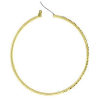 Thumbnail for 2 Inch Goldtone Crystal Hoop Earrings Earrings JGI   
