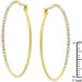 2 Inch Goldtone Crystal Hoop Earrings Earrings JGI   