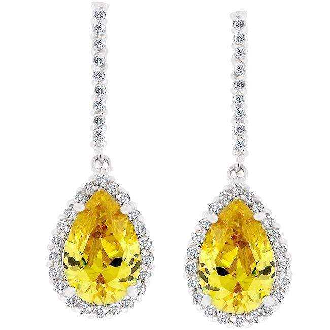 Canary Cubic Zirconia Drop Earrings Earrings JGI   