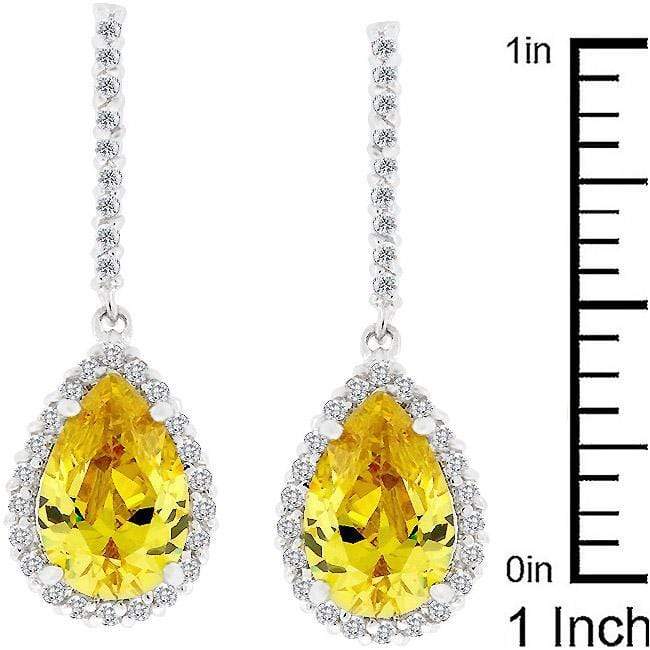 Canary Cubic Zirconia Drop Earrings Earrings JGI   
