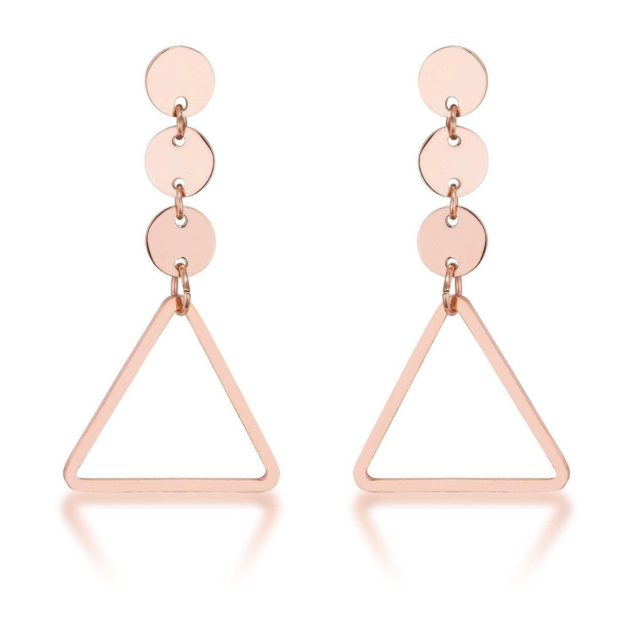 Trendy Triangle Stainless Steel Drop Earrings Earrings JGI   