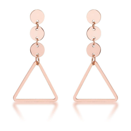 Trendy Triangle Stainless Steel Drop Earrings Earrings JGI   