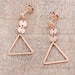 Trendy Triangle Stainless Steel Drop Earrings Earrings JGI   