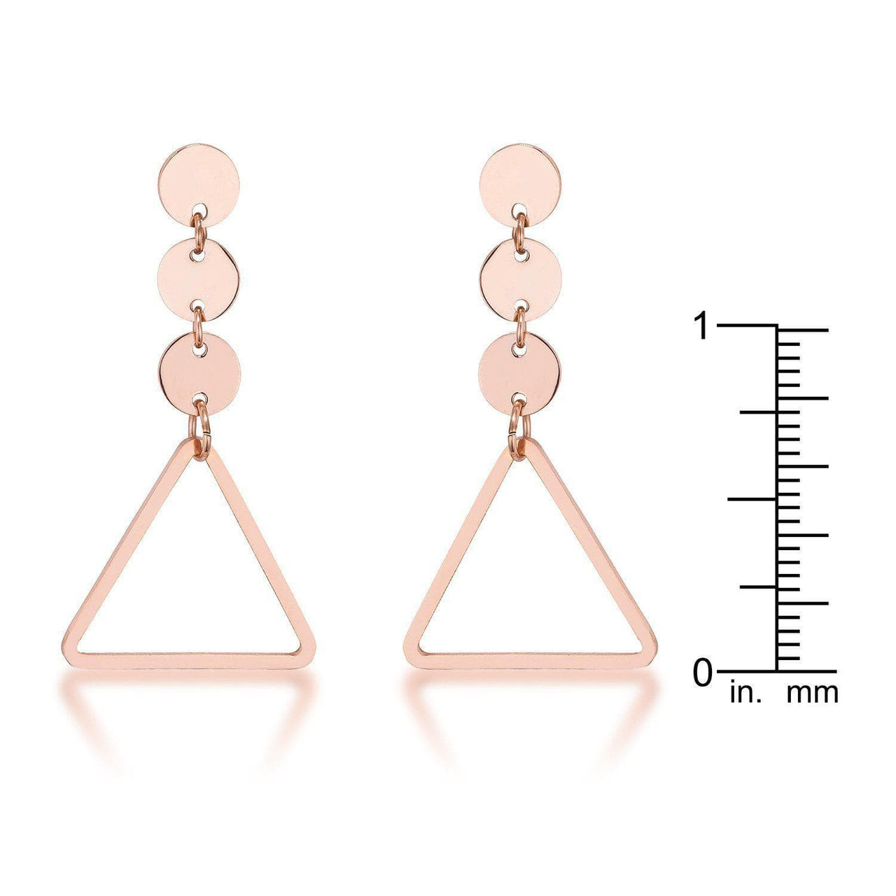 Trendy Triangle Stainless Steel Drop Earrings Earrings JGI   