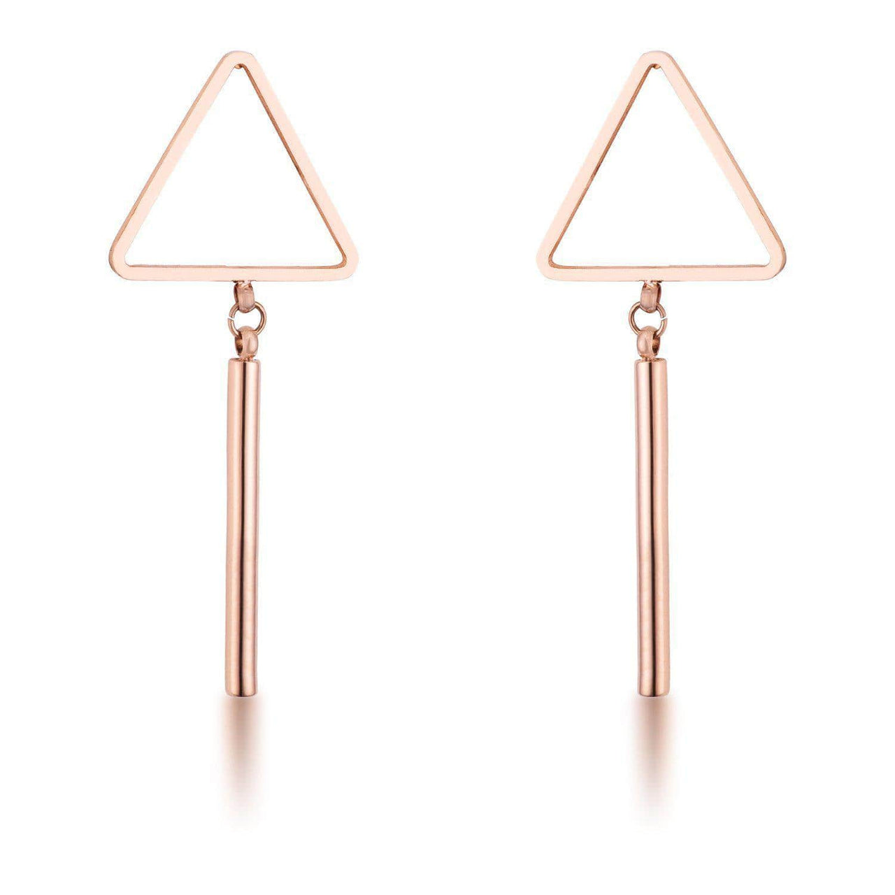 Trendy Triangle Bar Stainless Steel Drop Earrings Earrings JGI   