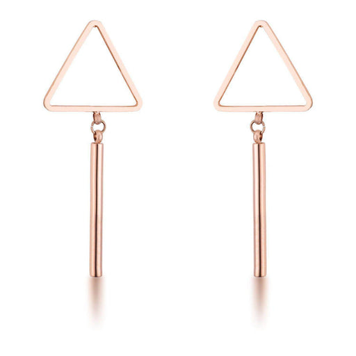 Trendy Triangle Bar Stainless Steel Drop Earrings Earrings JGI   