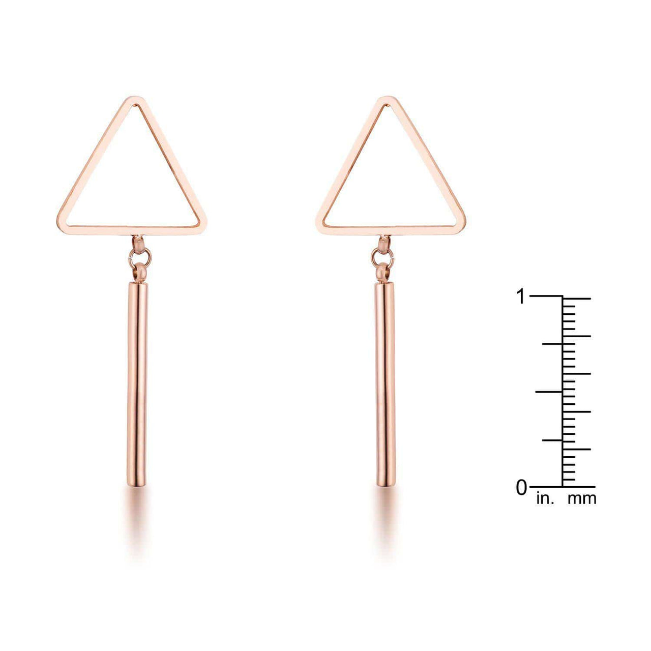 Trendy Triangle Bar Stainless Steel Drop Earrings Earrings JGI   