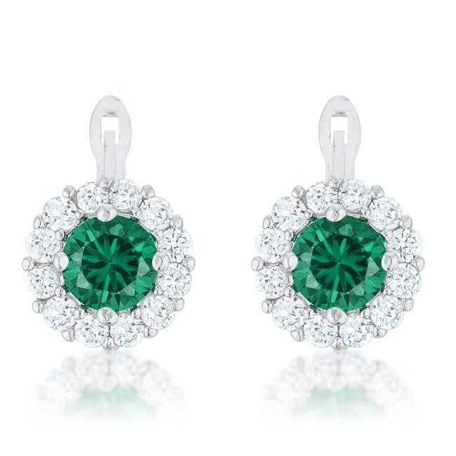 Emerald Simple Drop Earrings Earrings JGI   
