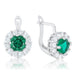 Emerald Simple Drop Earrings Earrings JGI   